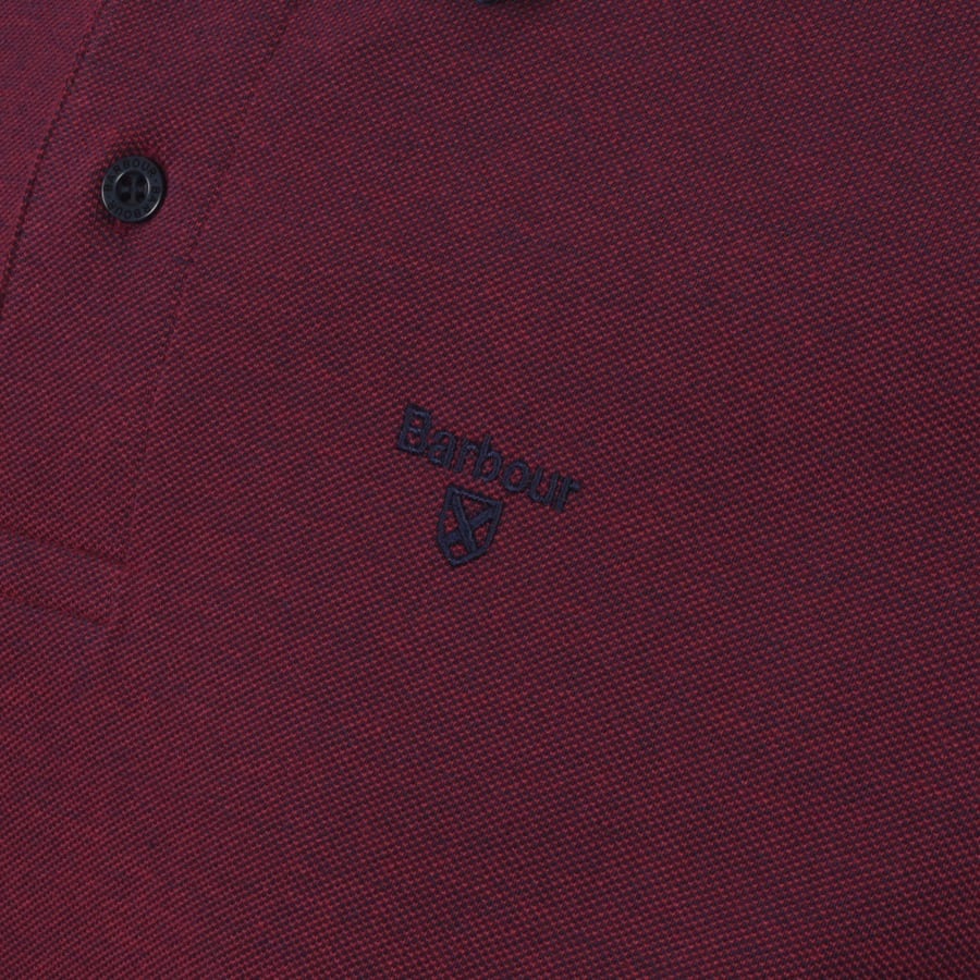 Alternative Image for ProductBarbour Short Sleeved Sports Polo T Shirt Red3